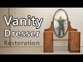 WATCH how pro restorer does his job on the VANITY DRESSER!