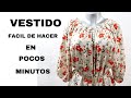 COMO HACER VESTIDO  EN POCO MINUTOS FACIL DE HACER