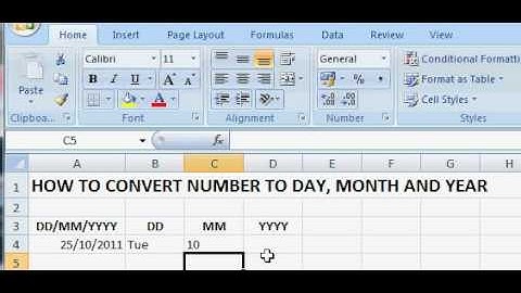 Excel 2007 Display Date in DAY, MONTH and YEAR.