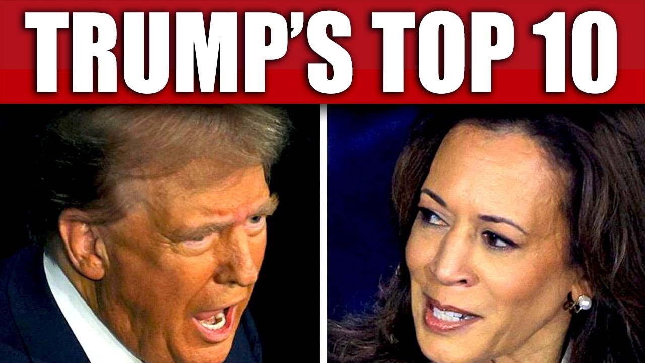 TOP 10 TRUMP MOMENTS - Trump Harris Debate - YouTube