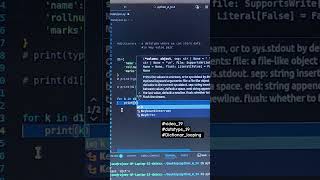 Python Series #19 - Hindi | Loop Through Dictionary using keys(), values(), items() #Python #Shorts