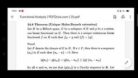unique Hahn Banach extension theorem