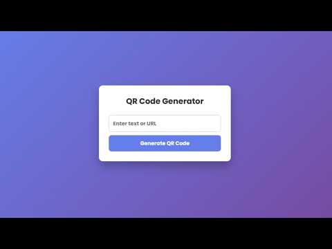 QR Code Generator Website using HTML CSS JS Step-by-Step Tutorial