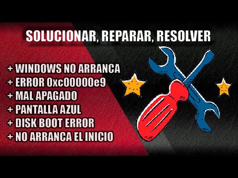 Solucionar, Reparar, Resolver error de arranque, 0xc00000e9, pantalla azul, mal apagado RECUPERACIÓN