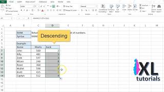 Rank Function In Excel