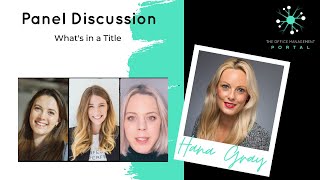 What's in a Title - webinar panel discussion