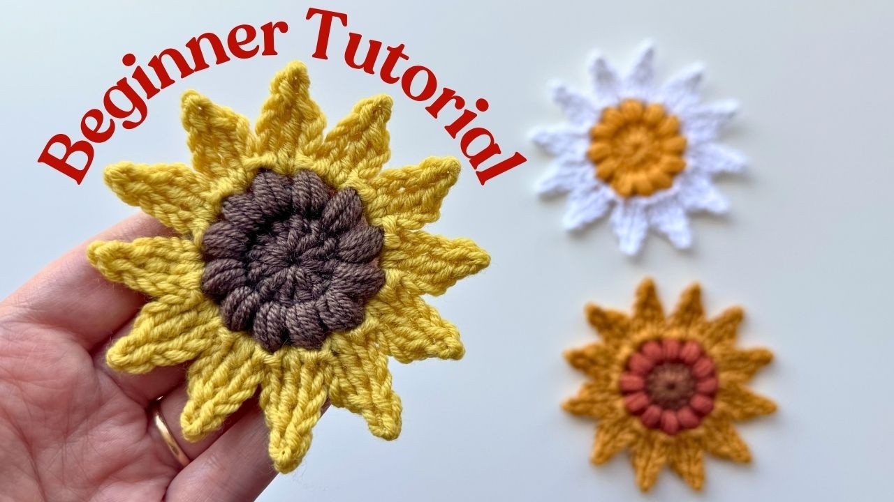 How to Crochet a Sunflower 🌻 Beginner Tutorial