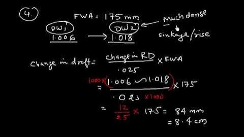 Ship Stability _Effect of density on draft & displacement_ Ex 5 _  Problems 1-5