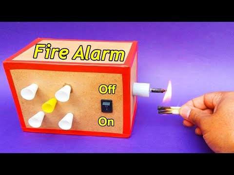 How to Make A Fire Alarm System Science Project | Fire Detector Alarm System School Science Project