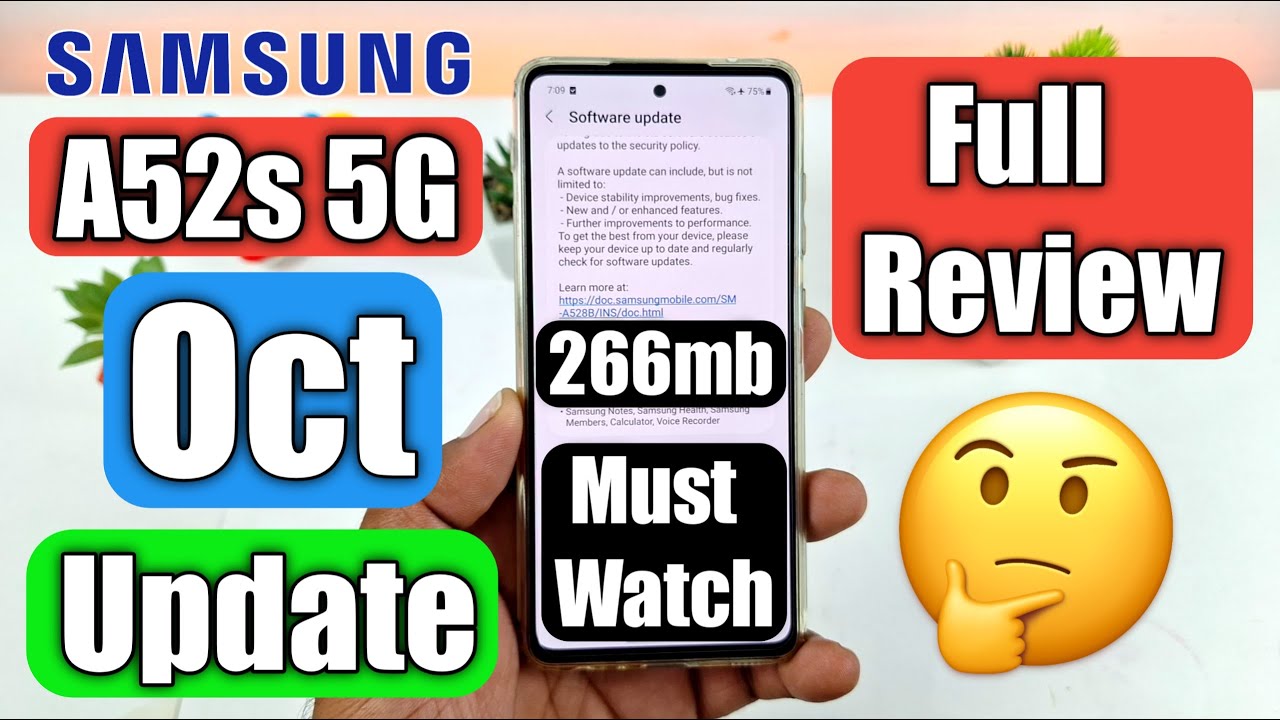 Samsung A52s 5G October 2023 Update Full Review | Must Watch - YouTube