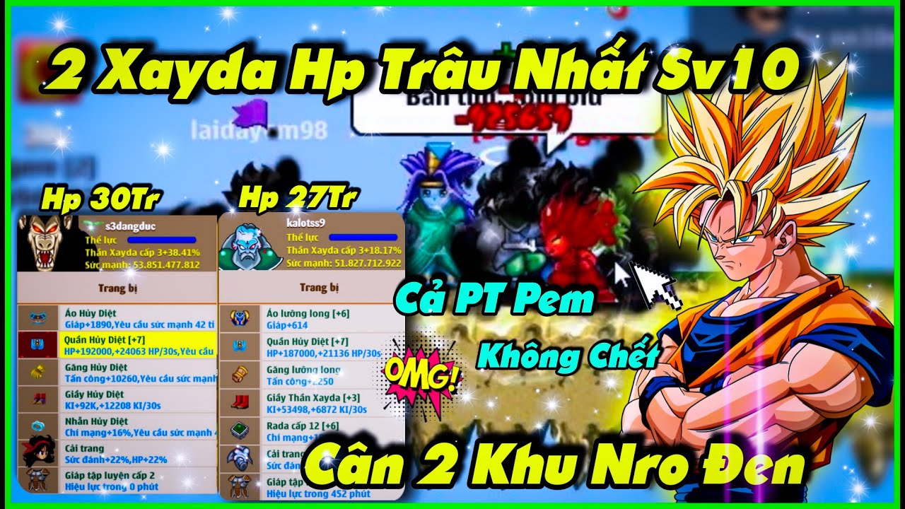 Ngọc Rồng Online - Cầm 2 Xayda Vip Nhất Sv10 Đi Nrsd , Cả Pt Đánh Không Rớt ! Quá Trâu