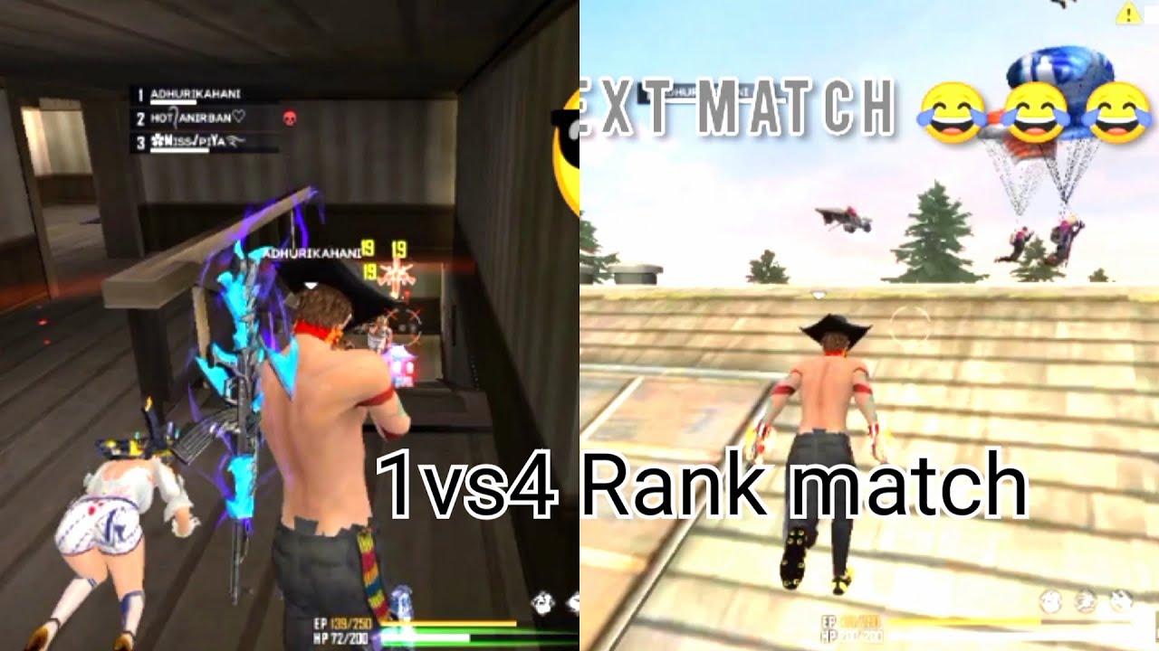 1vs4 Rank Match Attitude And Funny 😂 Moment Free Fire#salamgaming # ...