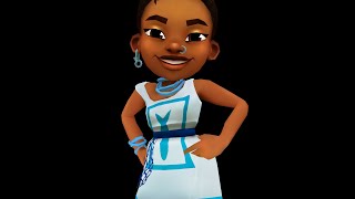 Subway Surfers Marrakesh 2024: Aina (Blue Outfit) and Chameleon