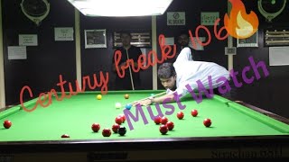 Century break 106 by Me on miss cue snooker club #shorts #viral