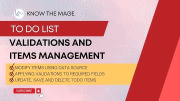 To-do list | Part-07 Validations And Items Management | Projects in Magento 2 #magento2
