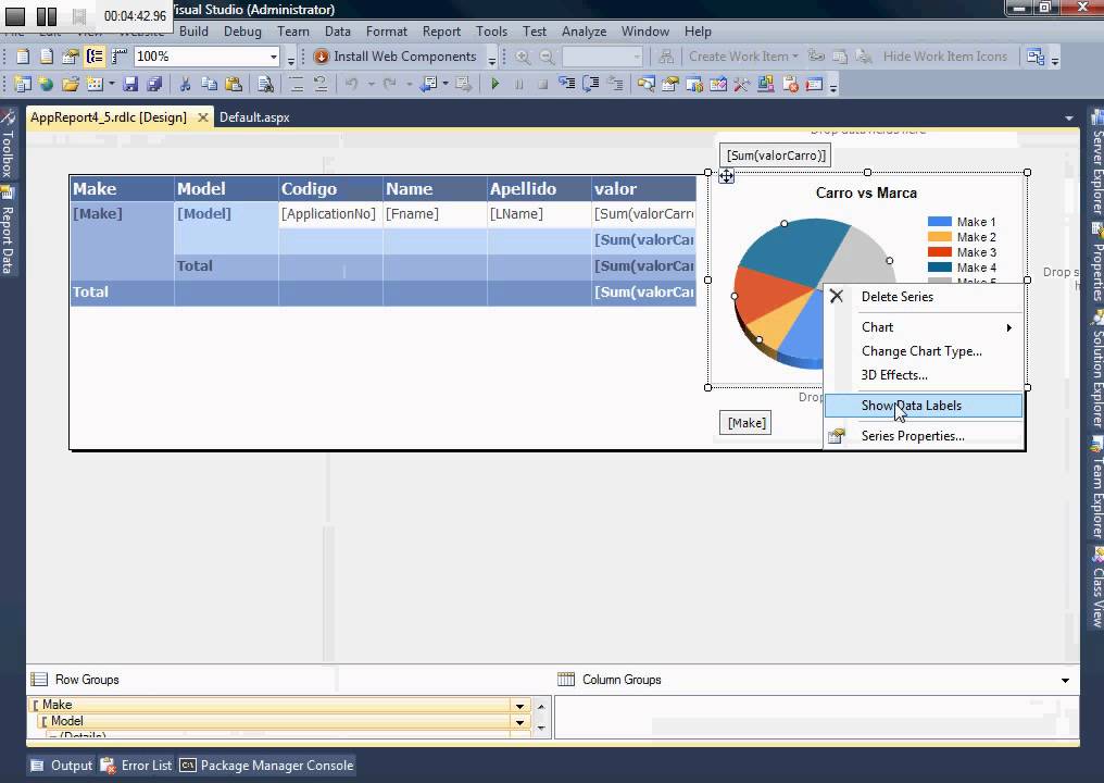 Chart Visual Studio 2010