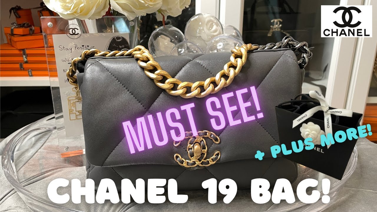 Chanel 19 Bag Unboxing | Details Of The Bag | What Fits | Mod Shots ...