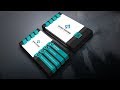 How to create a 3d business card design photoshop tutorial