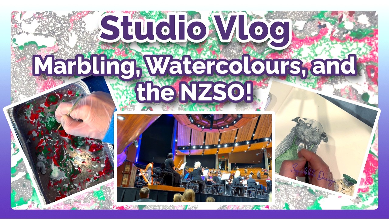 Marbling, Watercolours and a Concert! | Studio Vlog