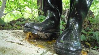 Rubber boots vs plums 9