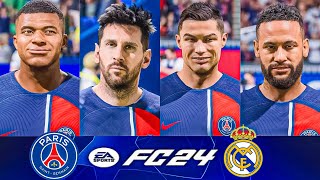 FIFA 24 - PS5 | Ronaldo,Messi,Neymar,Mbappe All Stars | PSG VS REAL MADRID