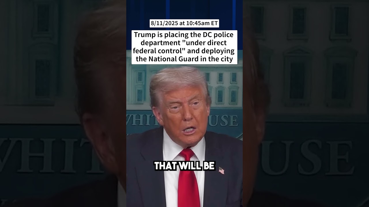 BREAKING: Trump announces TAKE OVER of Washington DC #shorts