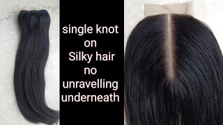 HOW TO : single knot ventilation on Silky hair | beginners friendly