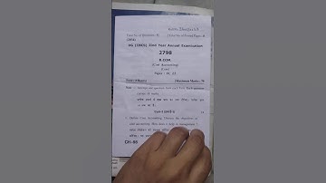 b. com 2nd year//cost Accounting//Question paper//2024 hpu