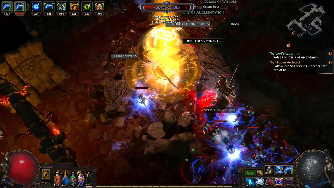 Path of Exile - Arc/Spire Trap Saboteur Apex of Sacrifice Run