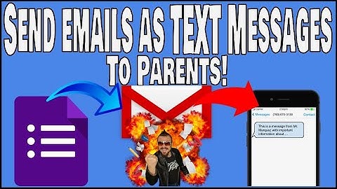 Send automatic emails to parents as TEXT messages!