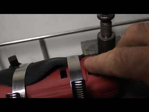 machining, drill hole in rubber with rotary(dremel) tool and lathe