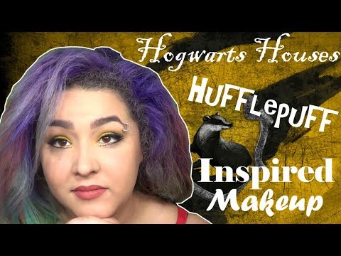 Harry Potter Hufflepuff Inspired Makeup Tutorial- Hogwarts House- (NoBlandMakeup)