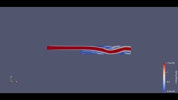 Simulation of Backward Facing Step using IcoFoam solver with 0.5 Mesh Grade