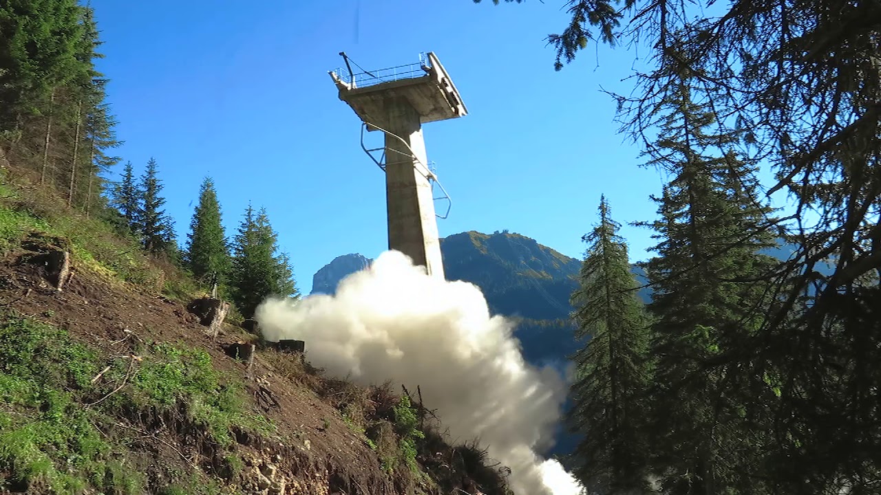 Ciampac Val di Fassa, nuovo impianto di risalita - Fase 1b - demolizione piloni