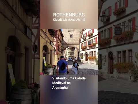 Visitando uma cidade medieval na Alemanha