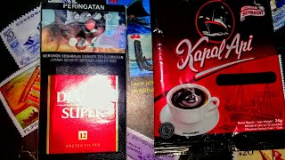 Surupuuuut kopi hitam & rokok jarum super #jarumsuper #kapalapi #viral