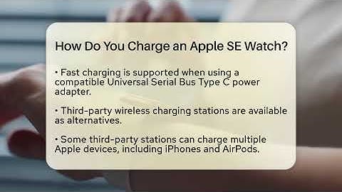How Do You Charge an Apple SE Watch? - Talking Tech Trends
