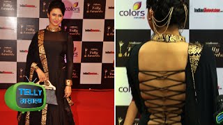 Yeh Hai Mohabattein Ishita Bhalla Hot Black Dress At Telly Awards 2014 RED CARPET