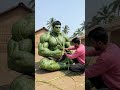 Hulk Made of Leaves! 🌿💪#shorts #leafart #leafart #trending #viral #ytshorts #art #artistindia