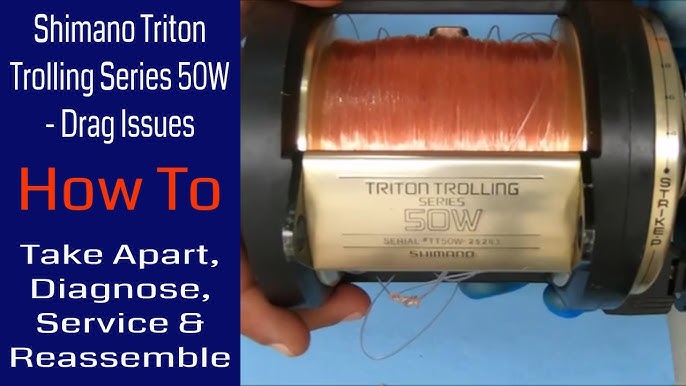 Shimano Triton Trolling 50W lever drag fishing reel repair and