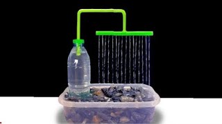 DIY - Tabletop water fountain at home from Plastic bottle mini fountain at home plastic bottle