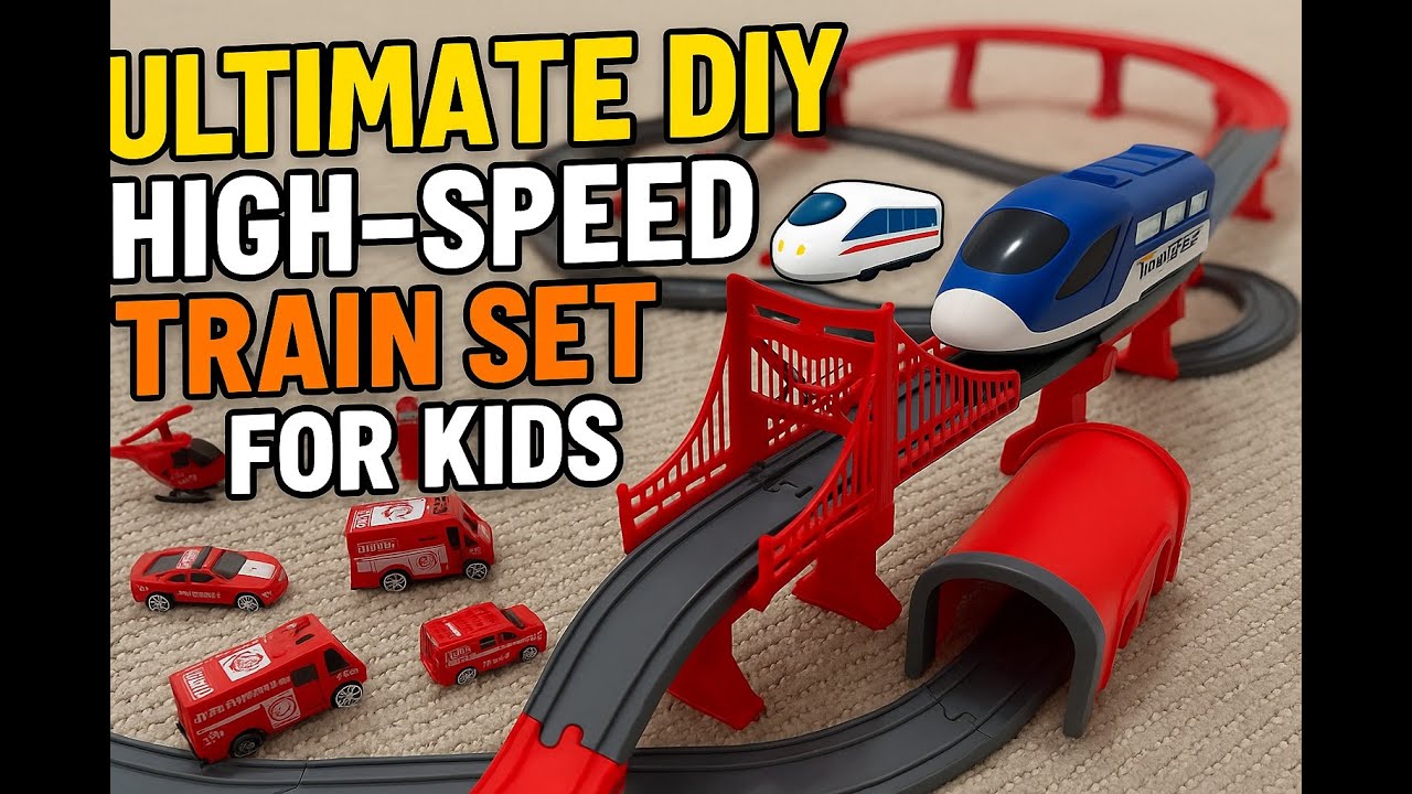 Ultimate DIY High-Speed Train Set for Kids 🚄  Fire Rescue Vehicles, Tunnels & Bridges!