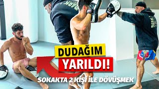 Sokakta 2 Ki̇şi̇ İle Dövüşmek Dudağim Patladi