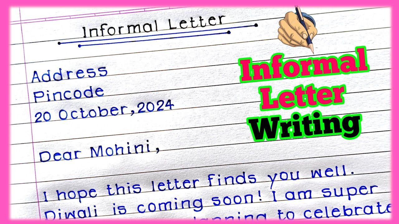 Informal Letter writing In English |How to Write An Informal Letter |Letter for invitation On Diwali