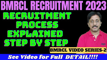 BMRCL Recruitment Process 2023 |Step by Step Process |coaching classes |BMRCL Exam Video Series-2