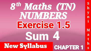 8th maths chapter 1 exercise 1.5 question 4 tn samacheer shyni maths