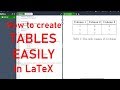 How to make Tables in LaTeX