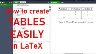 How to make Tables in LaTeX