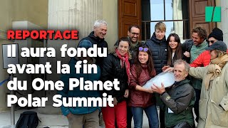 Ce bout de glacier est venu à Paris pour mourir pendant le One Planet Polar Summit