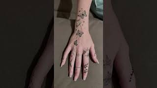 pretty butterfly mehndi design 71/500 #henna #mehndi